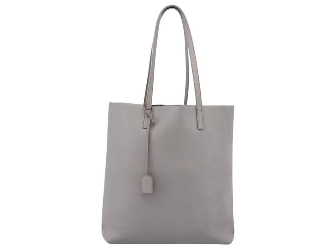 SAINT LAURENT Tote Bag aus Leder Grau Goldton Auth 202234 Braun - Ansicht 2