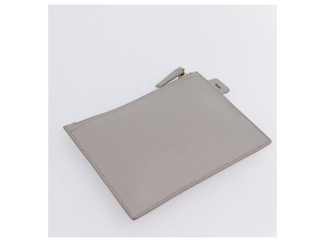 SAINT LAURENT Tote Bag aus Leder Grau Goldton Auth 202234 Braun - Ansicht 22
