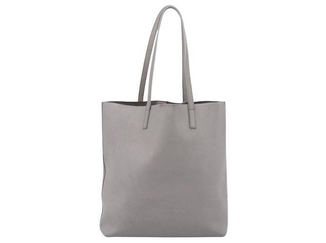SAINT LAURENT Tote Bag aus Leder Grau Goldton Auth 202234 Braun - Ansicht 3