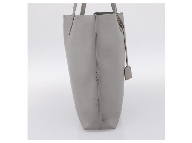 SAINT LAURENT Tote Bag aus Leder Grau Goldton Auth 202234 Braun - Ansicht 4