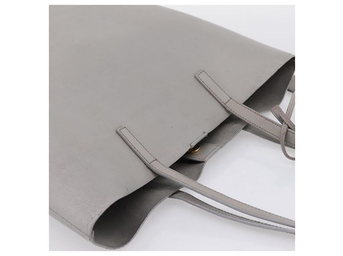 SAINT LAURENT Tote Bag aus Leder Grau Goldton Auth 202234 Braun - Ansicht 6