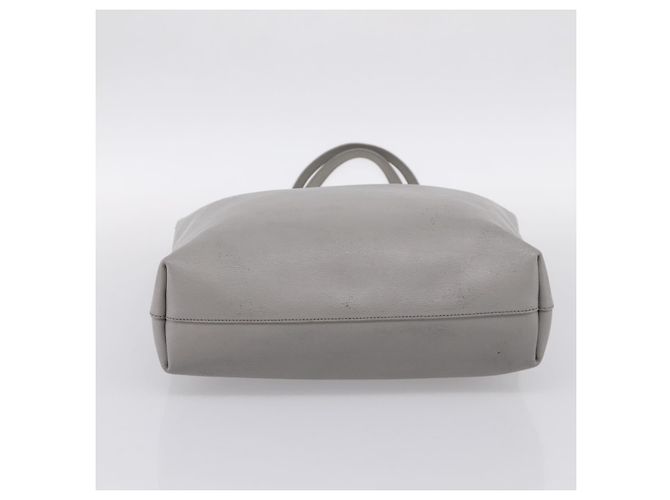 SAINT LAURENT Tote Bag aus Leder Grau Goldton Auth 202234 Braun - Ansicht 9