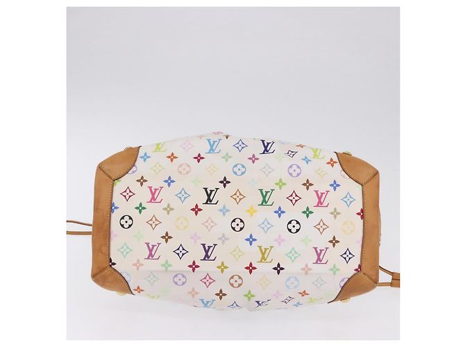 Borsa Tote LOUIS VUITTON Monogram Multicolor Ursula White M40123 LV Auth ka5973V Bianco - vista 10