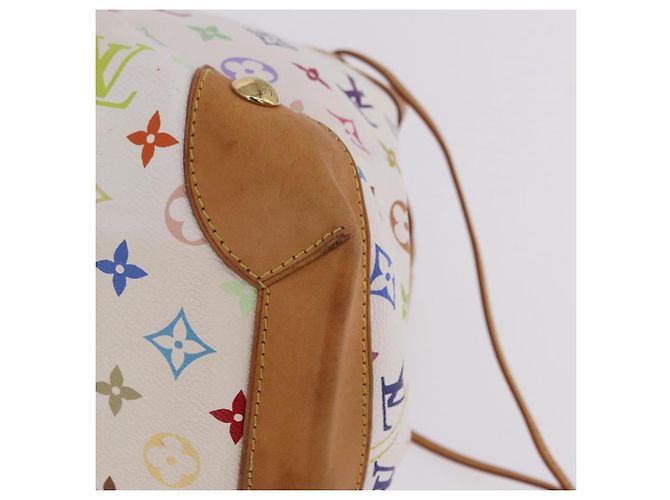 Borsa Tote LOUIS VUITTON Monogram Multicolor Ursula White M40123 LV Auth ka5973V Bianco - vista 12