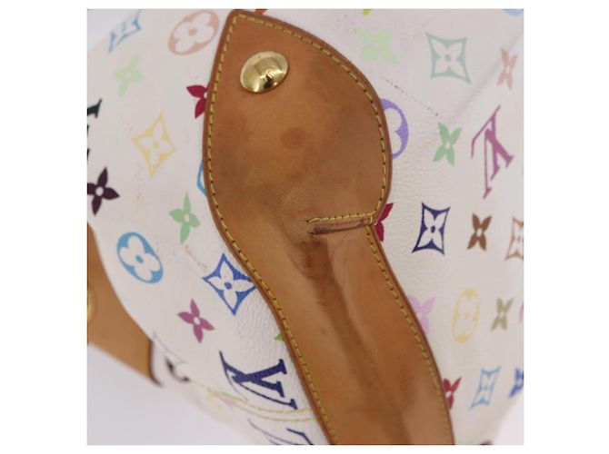Borsa Tote LOUIS VUITTON Monogram Multicolor Ursula White M40123 LV Auth ka5973V Bianco - vista 13