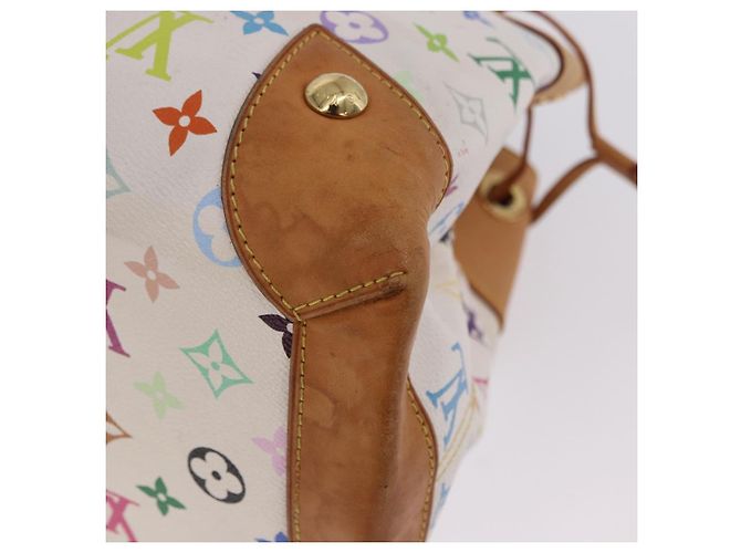 Borsa Tote LOUIS VUITTON Monogram Multicolor Ursula White M40123 LV Auth ka5973V Bianco - vista 14