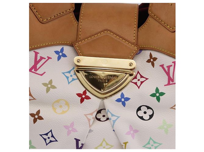 Borsa Tote LOUIS VUITTON Monogram Multicolor Ursula White M40123 LV Auth ka5973V Bianco - vista 16