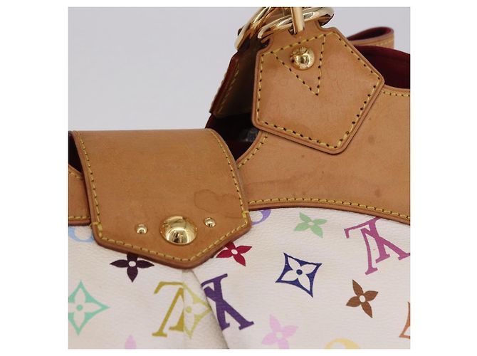 Borsa Tote LOUIS VUITTON Monogram Multicolor Ursula White M40123 LV Auth ka5973V Bianco - vista 4