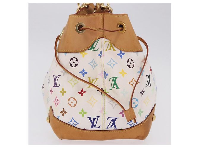 Borsa Tote LOUIS VUITTON Monogram Multicolor Ursula White M40123 LV Auth ka5973V Bianco - vista 5