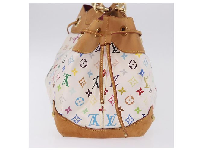 Borsa Tote LOUIS VUITTON Monogram Multicolor Ursula White M40123 LV Auth ka5973V Bianco - vista 6