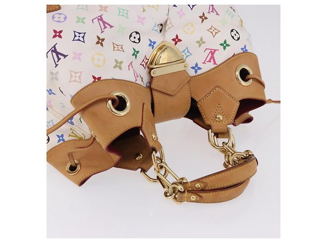 Borsa Tote LOUIS VUITTON Monogram Multicolor Ursula White M40123 LV Auth ka5973V Bianco - vista 7