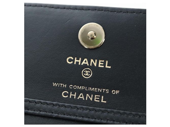 CHANEL Mini Matelasse Chain Shoulder Pouch Satin Beige Silver CC Auth 196975M Argento - vista 17
