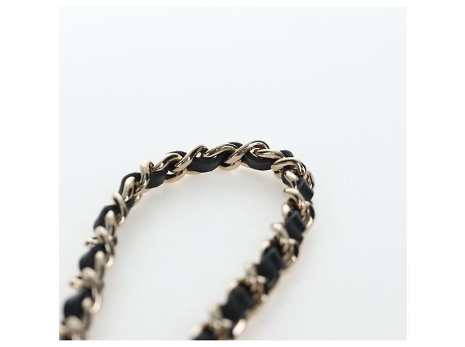 CHANEL Mini Matelasse Chain Shoulder Pouch Satin Beige Silver CC Auth 196975M Argento - vista 8