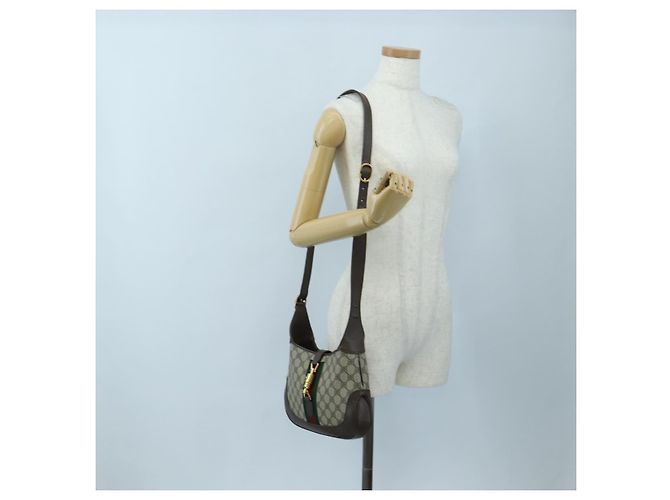 BALENCIAGA BB Monogram Jackie GUCCI collaboration PVC 680118 Auth yk20804SAM Beige D'oro - vista 25