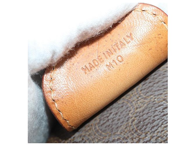 Céline Borsa Boston CELINE Macadam Canvas PVC Leather Brown Gold Auth 197871 Marrone D'oro - vista 25