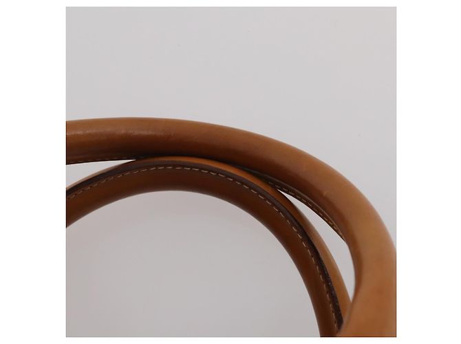 Céline Borsa Boston CELINE Macadam Canvas PVC Leather Brown Gold Auth 197871 Marrone D'oro - vista 8