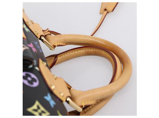 LOUIS VUITTON Monogram Multicolor Speedy 30 Hand Bag Black M92642 Auth 200842SAV Nero - vista 14