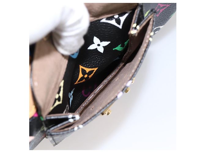 LOUIS VUITTON Monogram Multicolor Speedy 30 Hand Bag Black M92642 Auth 200842SAV Nero - vista 24