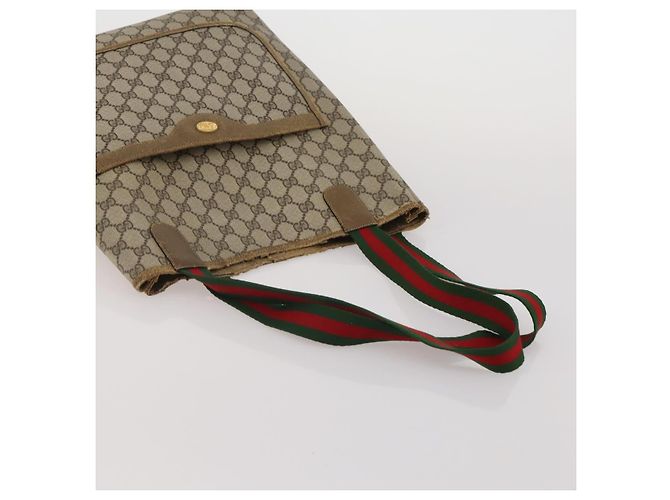 Borsa a mano GUCCI GG Canvas GG Supreme Web Sherry Line PVC Set di 3 Beige Auth 196165 - vista 12