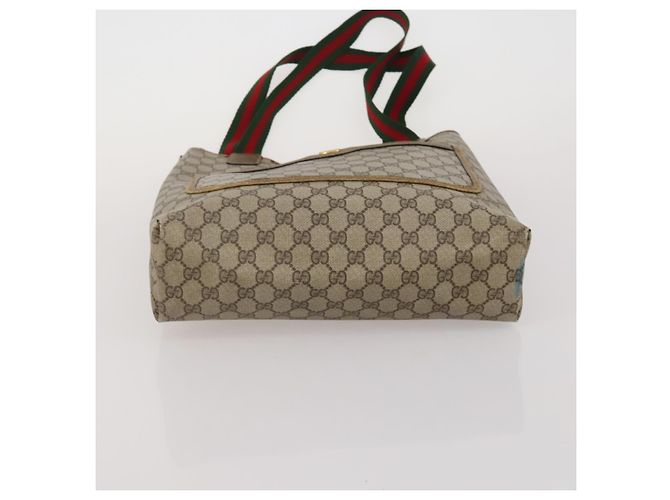 Borsa a mano GUCCI GG Canvas GG Supreme Web Sherry Line PVC Set di 3 Beige Auth 196165 - vista 15