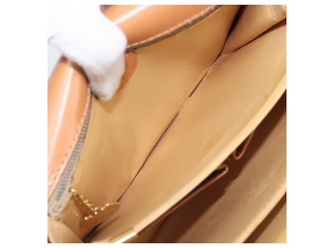 Céline Borsa a tracolla CELINE Macadam Horse Carriage PVC Marrone Tono Oro Auth 202089A - vista 20