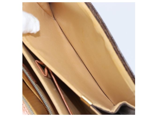 Céline Borsa a tracolla CELINE Macadam Horse Carriage PVC Marrone Tono Oro Auth 202089A - vista 23