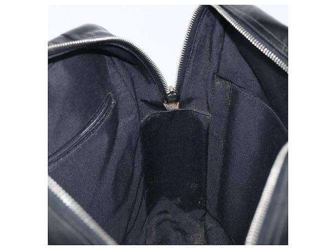 Borsa a tracolla CHANEL Matelasse Pelle verniciata Nero Argento CC Auth bs36946 - vista 17