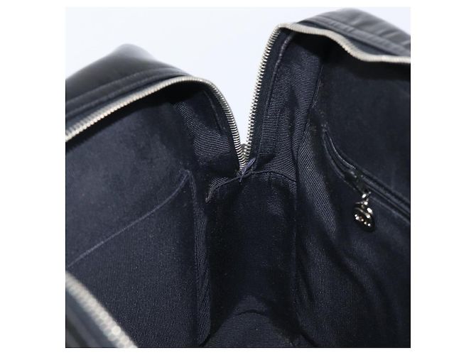 Borsa a tracolla CHANEL Matelasse Pelle verniciata Nero Argento CC Auth bs36946 - vista 18
