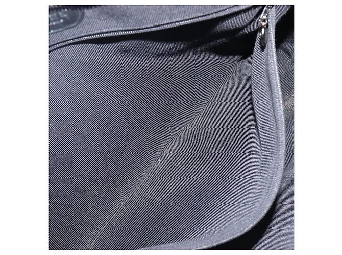 Borsa a tracolla CHANEL Matelasse Pelle verniciata Nero Argento CC Auth bs36946 - vista 20