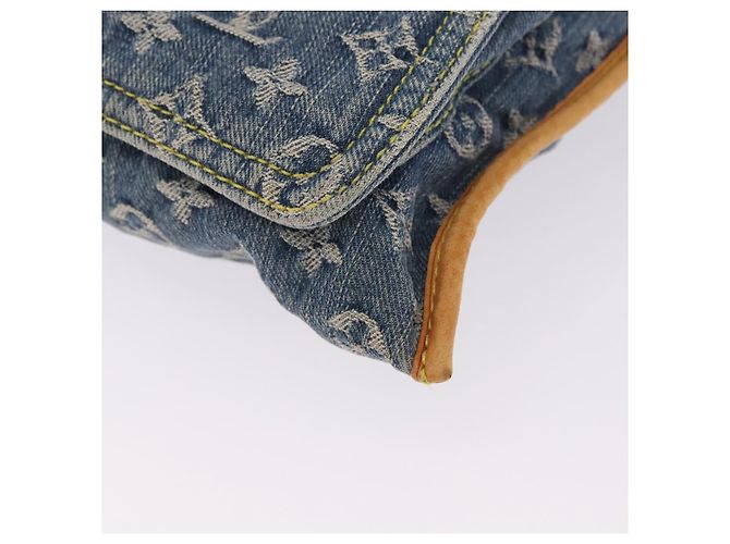 LOUIS VUITTON Monogram Denim Flat shopper Tote Bag Blue M95018 LV Auth 197248V - vista 14