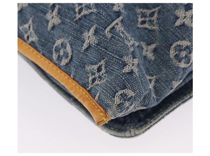 LOUIS VUITTON Monogram Denim Flat shopper Tote Bag Blue M95018 LV Auth 197248V - vista 15