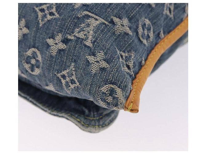 LOUIS VUITTON Monogram Denim Flat shopper Tote Bag Blue M95018 LV Auth 197248V - vista 16