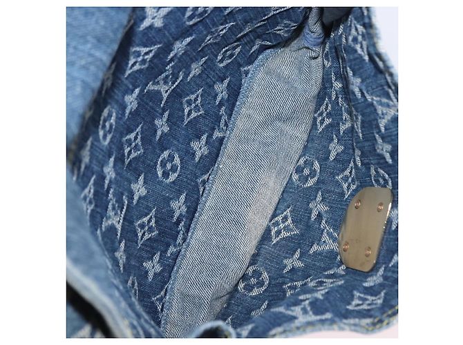 LOUIS VUITTON Monogram Denim Flat shopper Tote Bag Blue M95018 LV Auth 197248V - vista 23