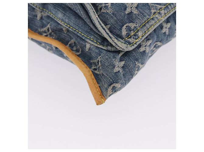 LOUIS VUITTON Monogram Denim Flat shopper Tote Bag Blue M95018 LV Auth 197248V - vista 9
