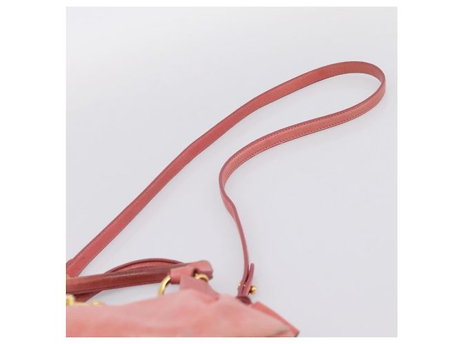 Borsa a mano Miu Miu Vitellolux in pelle 2way Rosa Tono Oro Auth 202077V - vista 11