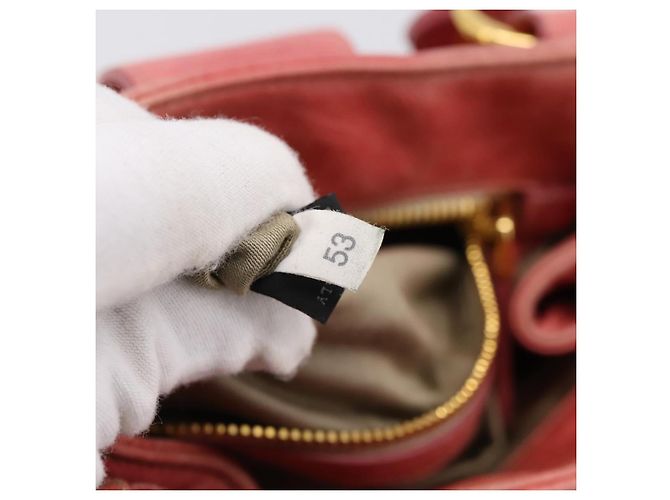 Borsa a mano Miu Miu Vitellolux in pelle 2way Rosa Tono Oro Auth 202077V - vista 23