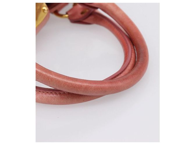 Borsa a mano Miu Miu Vitellolux in pelle 2way Rosa Tono Oro Auth 202077V - vista 8