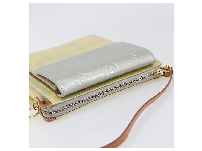LOUIS VUITTON Monogram Vernis Motto Accessory Pouch Gris M91030 LV Auth 202054 - vista 6