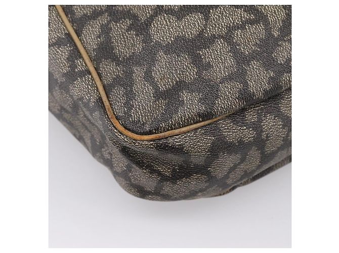 Borsa a tracolla SAINT LAURENT PVC Canvas Black Gold Auth bs36847 Nero D'oro - vista 14