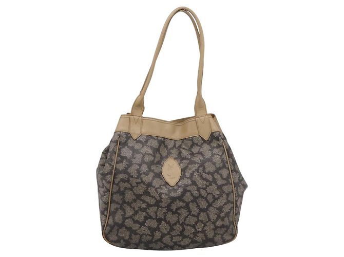 Borsa a tracolla SAINT LAURENT PVC Canvas Black Gold Auth bs36847 Nero D'oro - vista 2