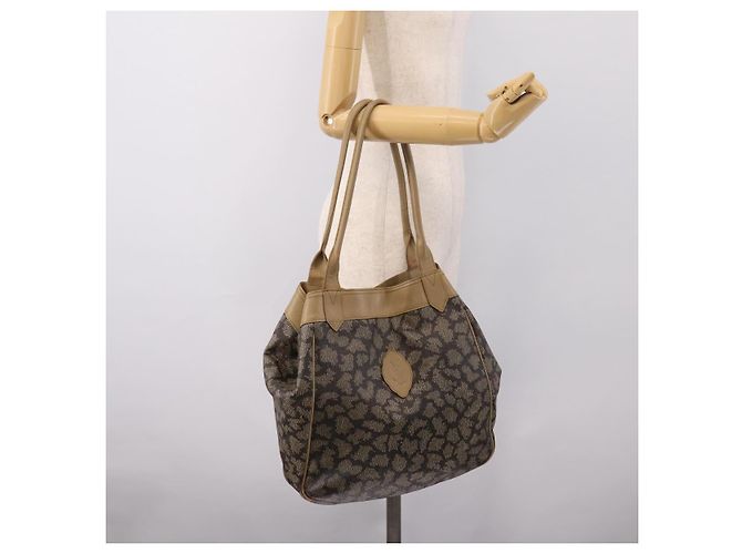 Borsa a tracolla SAINT LAURENT PVC Canvas Black Gold Auth bs36847 Nero D'oro - vista 20