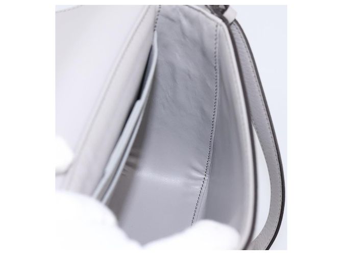 Borsa a tracolla Salvatore Ferragamo Gancini in pelle grigia e oro Auth ka6000V Marrone D'oro - vista 20