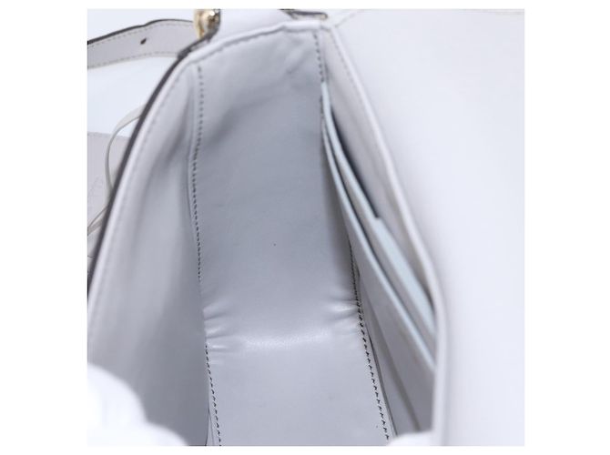 Borsa a tracolla Salvatore Ferragamo Gancini in pelle grigia e oro Auth ka6000V Marrone D'oro - vista 21