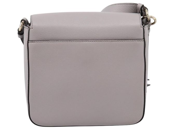Borsa a tracolla Salvatore Ferragamo Gancini in pelle grigia e oro Auth ka6000V Marrone D'oro - vista 3