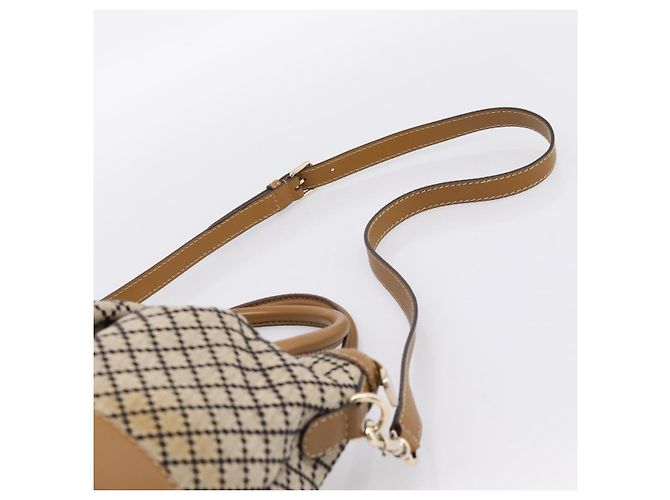 Borsa GUCCI Diamante Sukey Canvas 2way Beige Gold 247902 Auth 201967A D'oro - vista 10