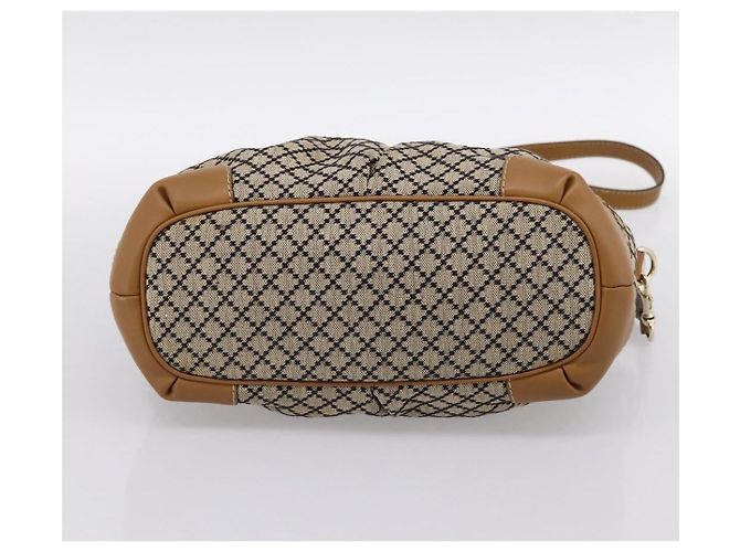 Borsa GUCCI Diamante Sukey Canvas 2way Beige Gold 247902 Auth 201967A D'oro - vista 11