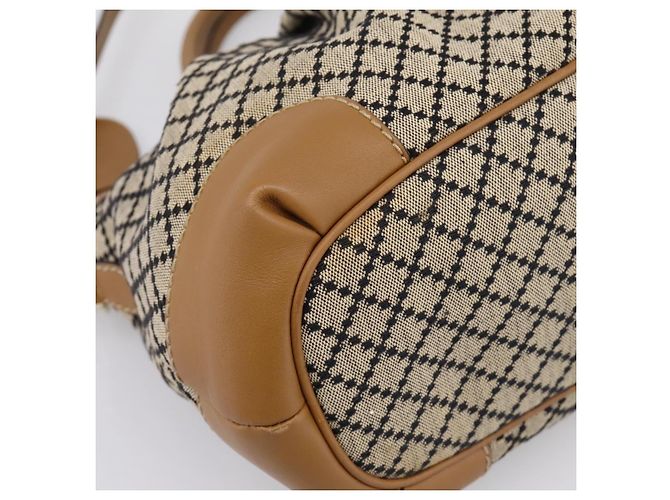 Borsa GUCCI Diamante Sukey Canvas 2way Beige Gold 247902 Auth 201967A D'oro - vista 13
