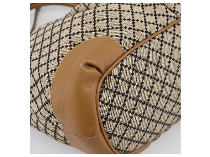 Borsa GUCCI Diamante Sukey Canvas 2way Beige Gold 247902 Auth 201967A D'oro - vista 15