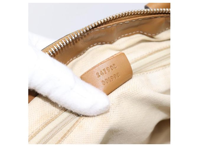 Borsa GUCCI Diamante Sukey Canvas 2way Beige Gold 247902 Auth 201967A D'oro - vista 23