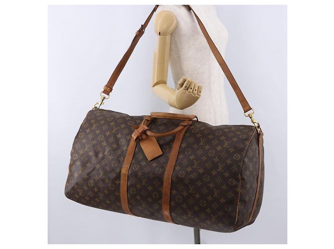 LOUIS VUITTON Monogram Keepall Bandouliere 60 Borsa Boston M41412 LV Auth ka5940 Monogramma - vista 24